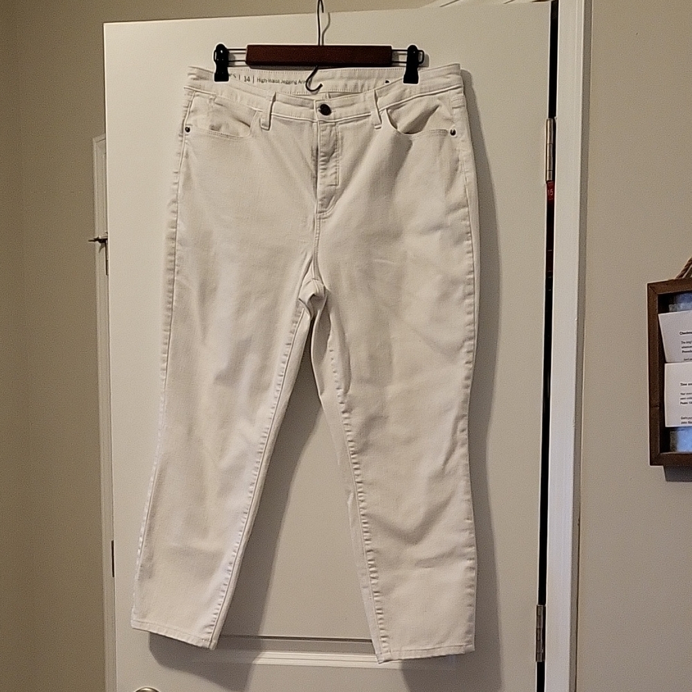 Talbots White High Waist Jegging Ankle Jeans